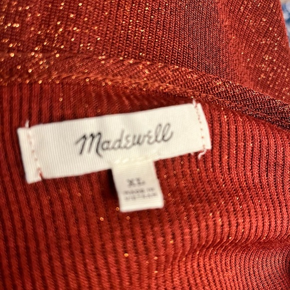 Madewell Metallic Rust Ruffle Tank Top - Picture 6 of 8